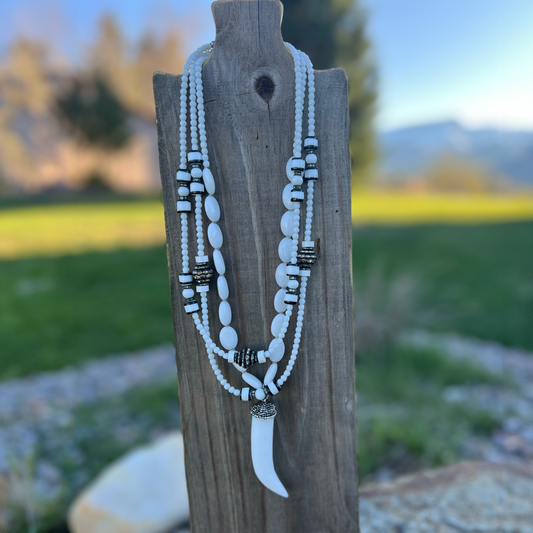 White Jade Claw Necklace (SOLD)